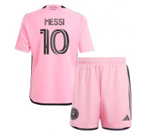 Inter Miami Lionel Messi #10 Koszulka Podstawowa dzieci 2024-25 Krótki Rękaw (+ krótkie spodenki)
